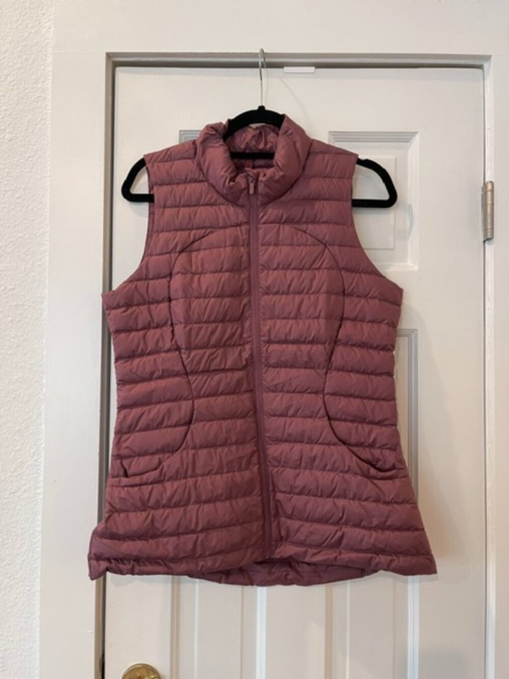 Lululemon Down For It All Vest Spiced Plum Dusty Rose Puffer EUC